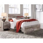Effie King Panel Bed with 2 Storage Drawers