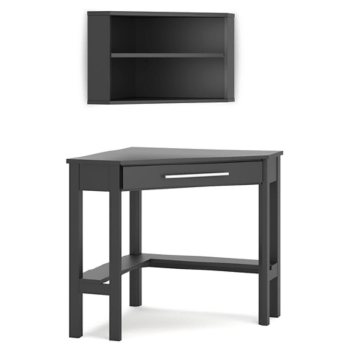 dd4e2a28e83bc14f0e1b3a2da1fa3cbf Otaska Home Office Corner Desk with Bookcase - Image 1
