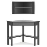Otaska Home Office Corner Desk with Bookcase - Image 4