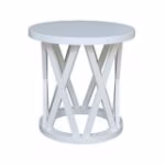 Home Accents- Ceylon Round End Table in White - Image 3