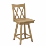 24'' XX Back Swivel Counter Stool