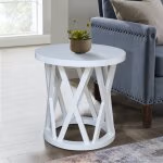 Home Accents- Ceylon Round End Table in White - Image 2