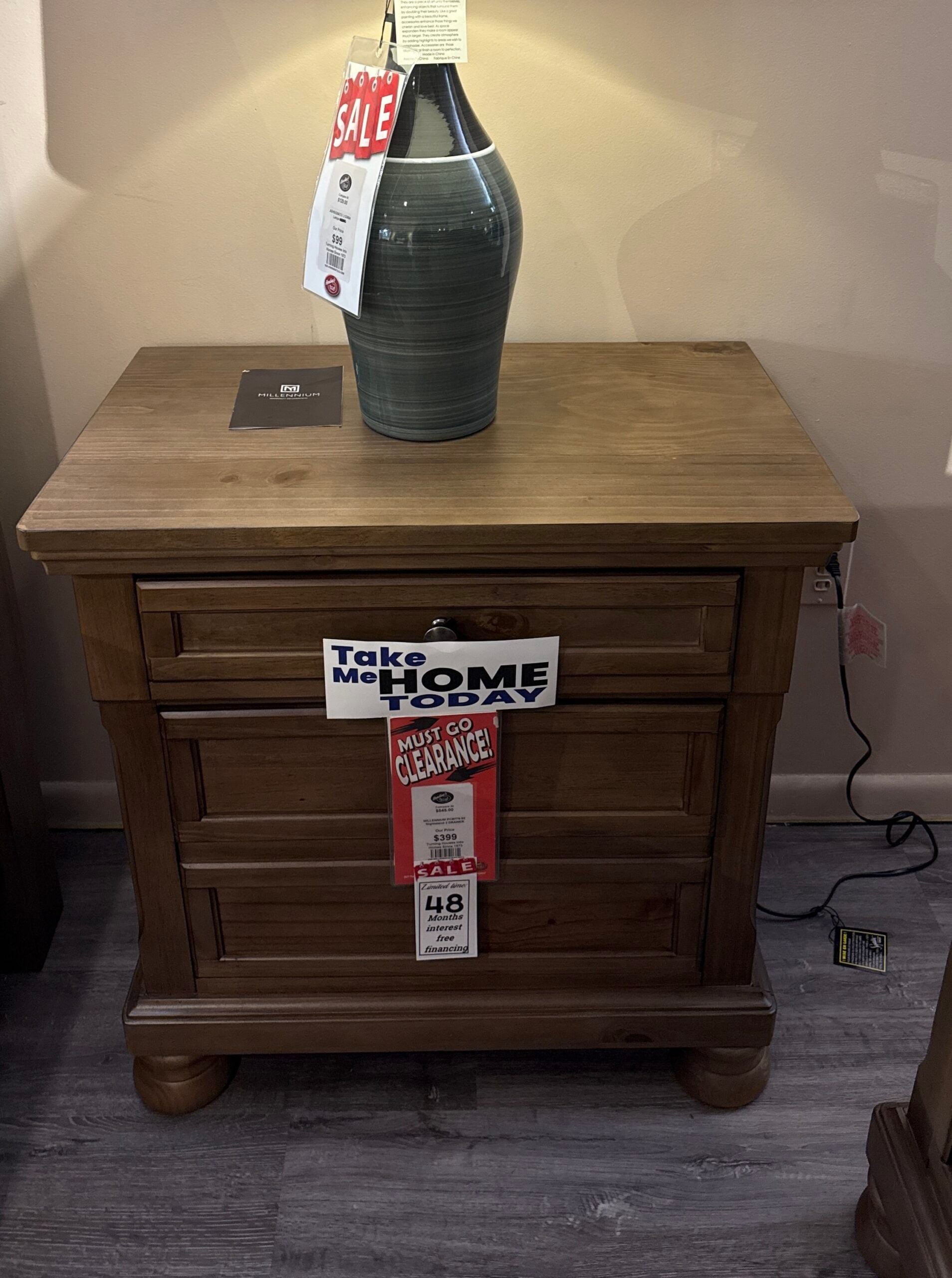 Feddinger 2 Drawer Nightstand