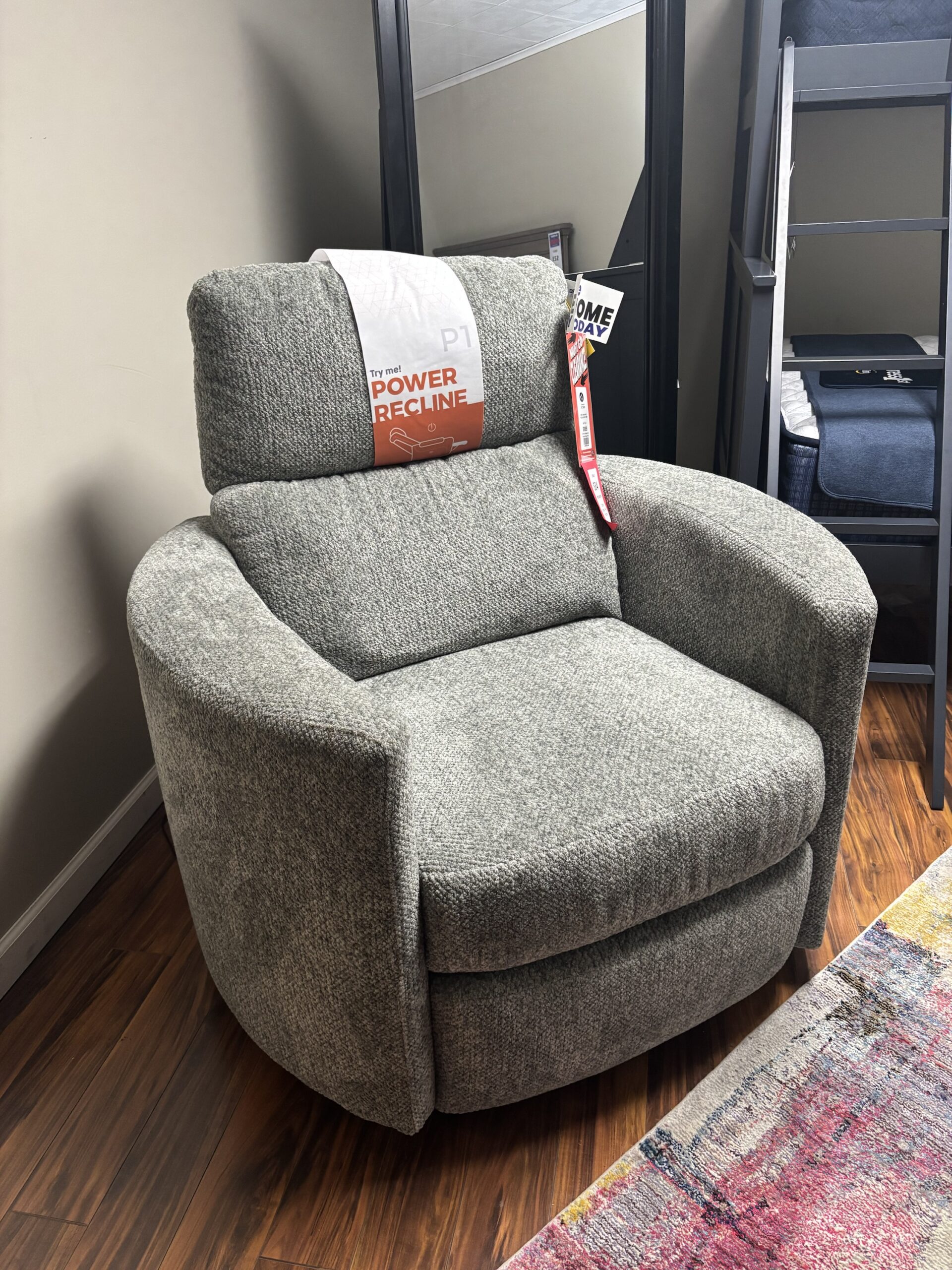 Corllini Power Barrel Swivel Recliner