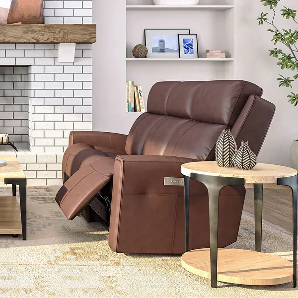 Barnett Power Reclining Sofa With Power Headrests And Power Lumbar By Flexsteel