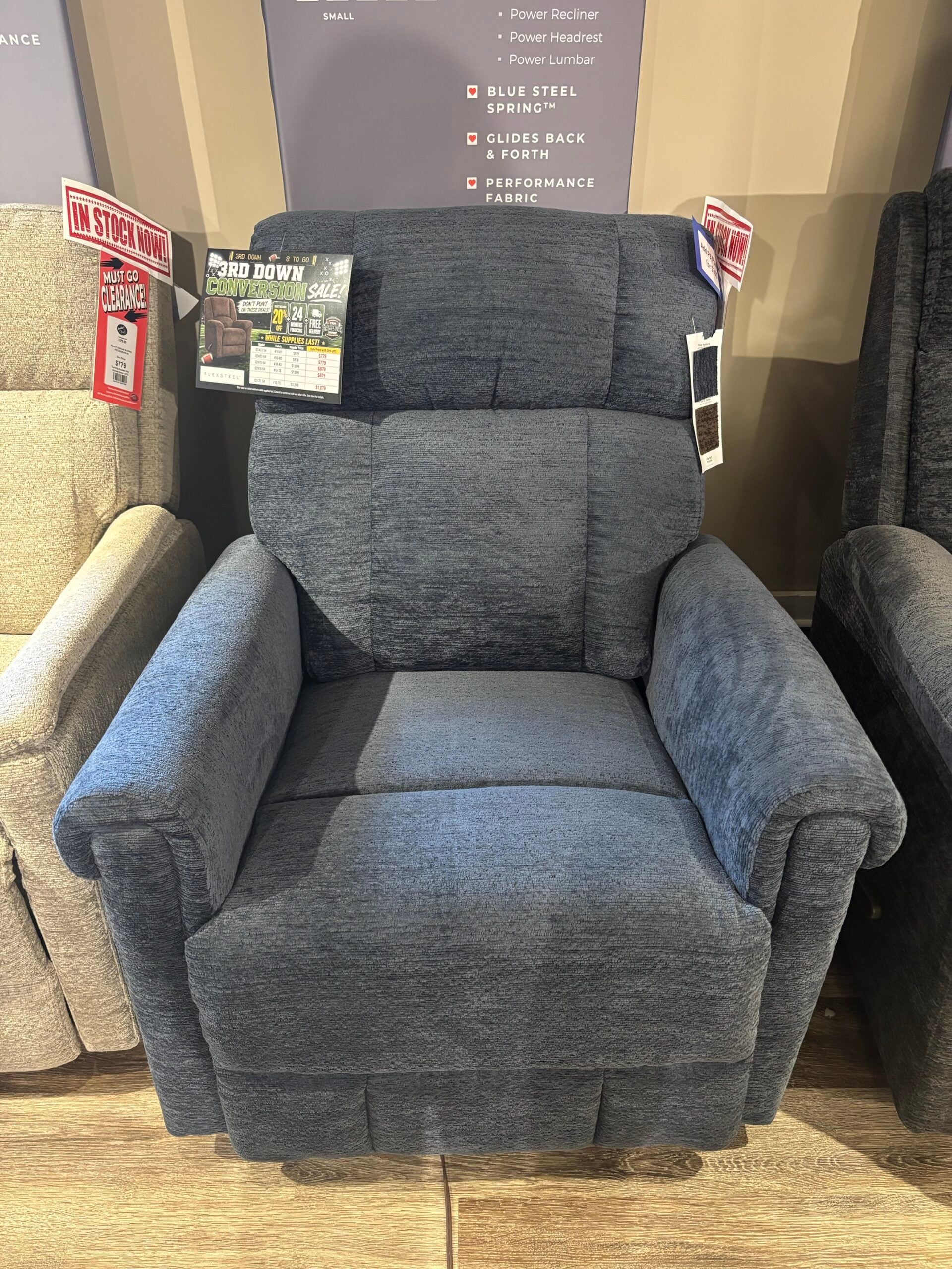 img_9693-3 Classic Fabric Perfect Match Gliding Recliner in Nocturne - Image 1