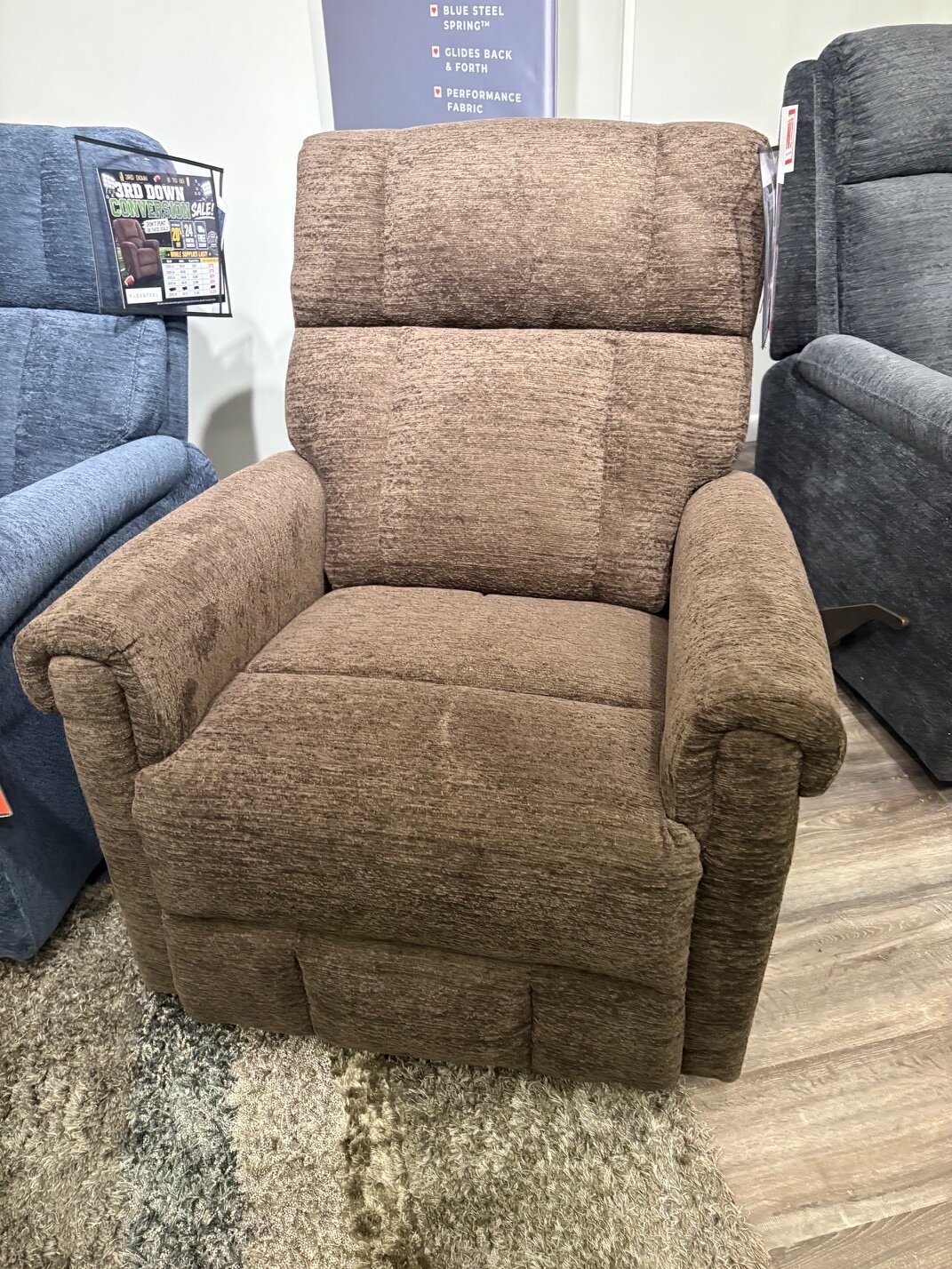 img_9732 Classic Fabric Perfect Match Gliding Recliner in Buffalo - Image 1